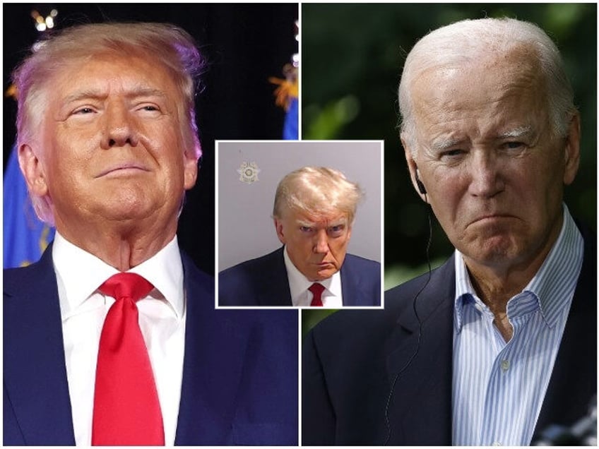 poll donald trump leads joe biden post mugshot