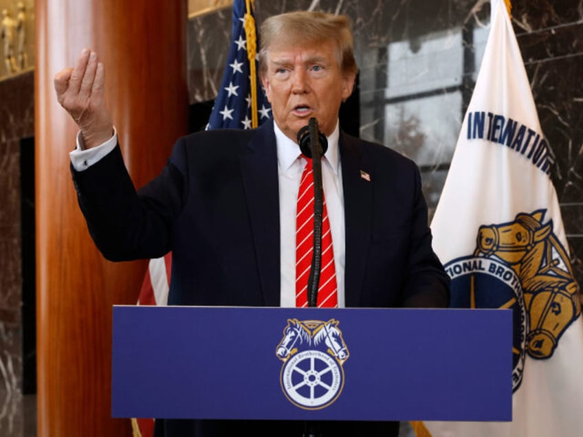 Former President Trump Visits The Teamsters Headquarters In Washington, D.C.