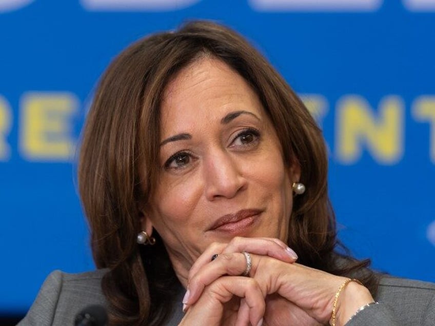 Vice President Kamala Harris participates in a roundtable discussion with public servants