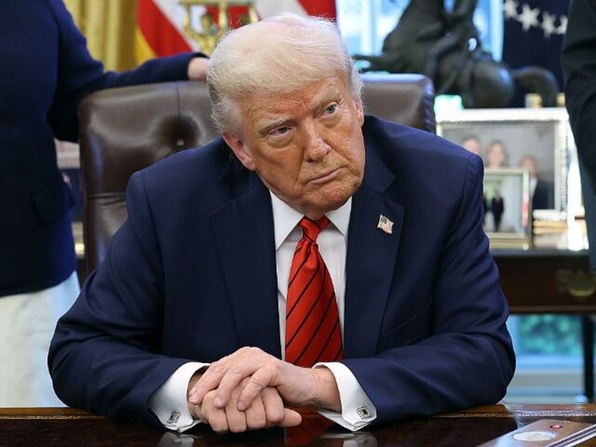 WASHINGTON, DC - APRIL 17: U.S. President Donald Trump speaks to reporters after signing a