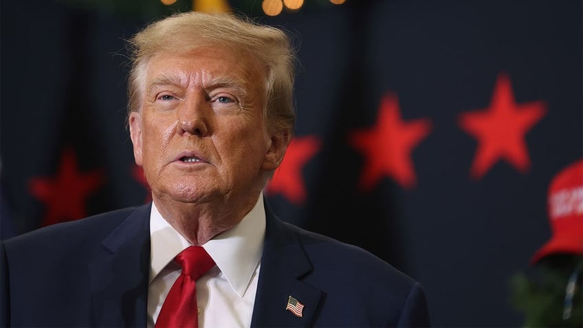 Former President Trump looking into the crowd.