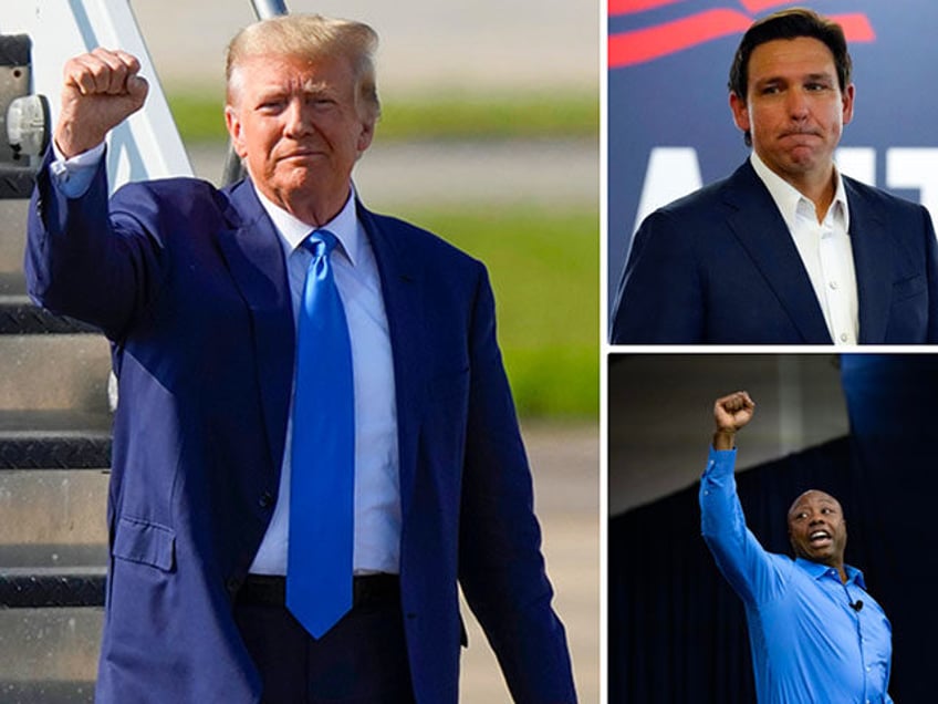 poll trump leads republican field in iowa as desantis slides scott gains