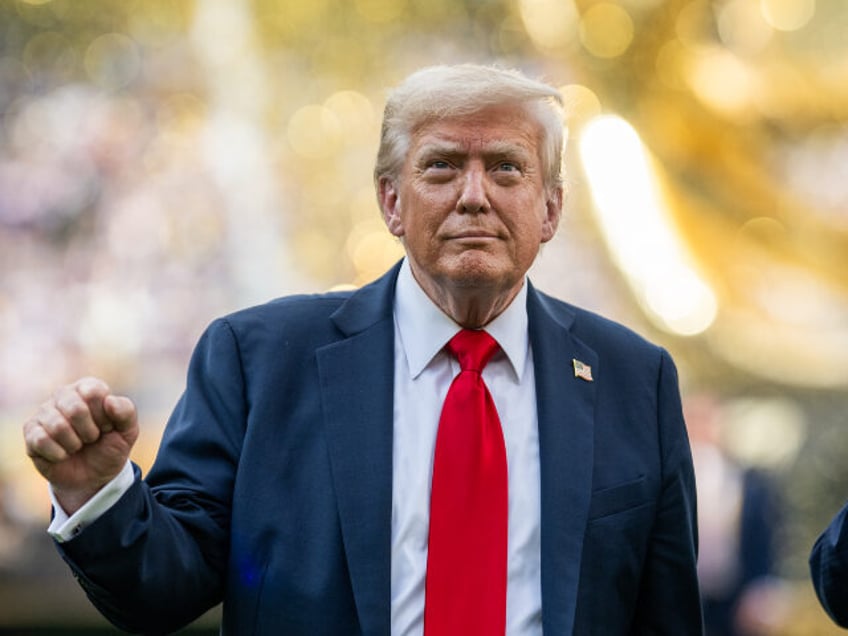 President Donald Trump and First Lady Melania Trump attend the FIFA World Cup Final soccer