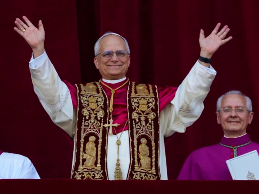 Newly elected Pope Leo XIV appears at the balcony of St. Peter's Basilica at the Vati