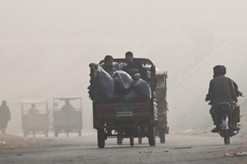 Air pollution in Pakistan's second biggest city Lahore soared on Saturday, with an officia