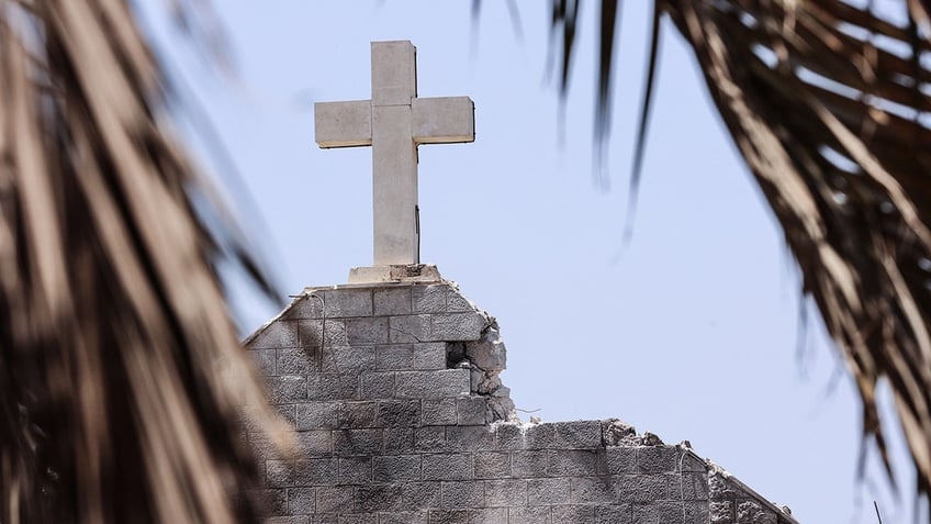A church in Gaza was damaged in an apparent Israeli strike