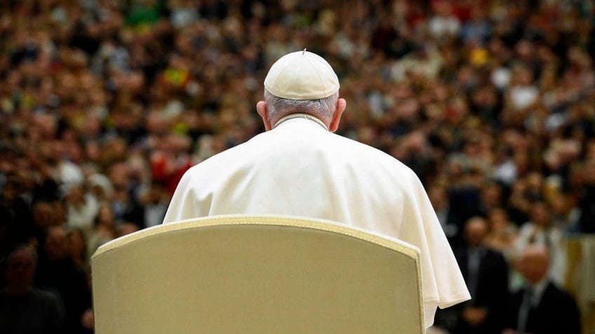 Pope Francis speaks at a general audience