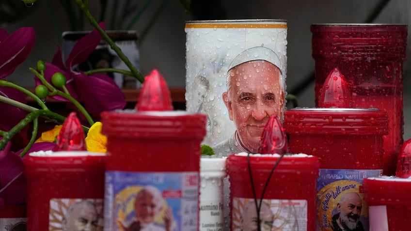 Pope Francis candles