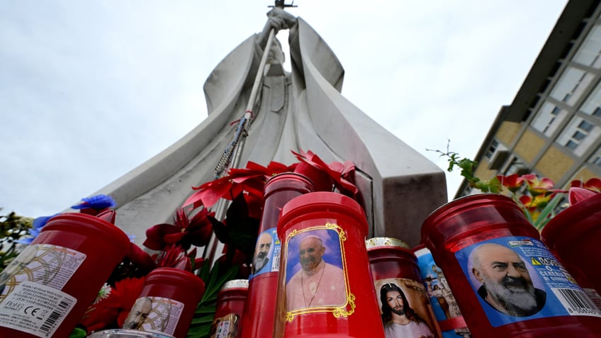 Pope Francis candles