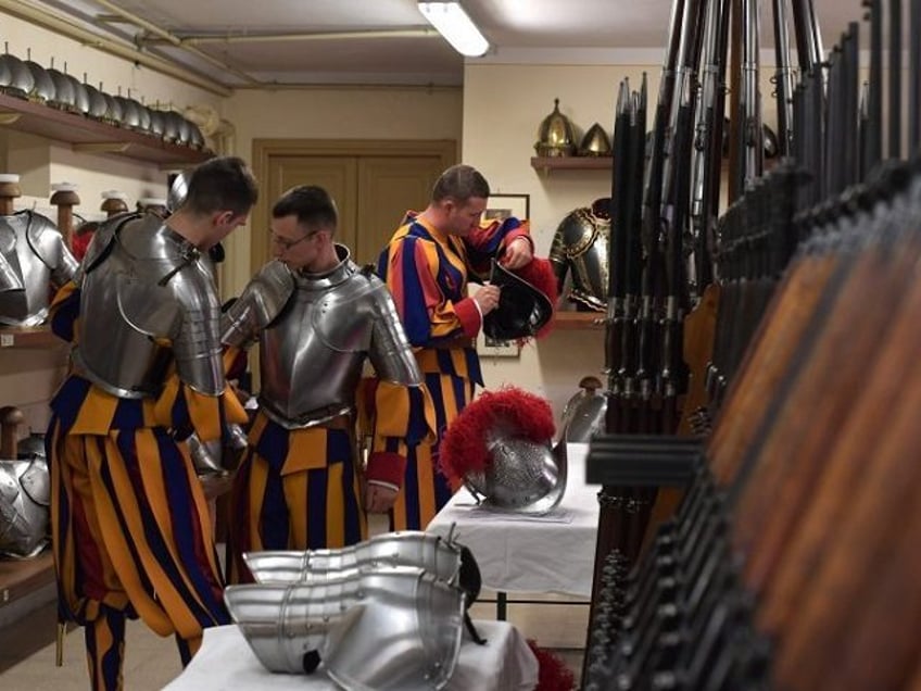 Swiss Guard in their barracks