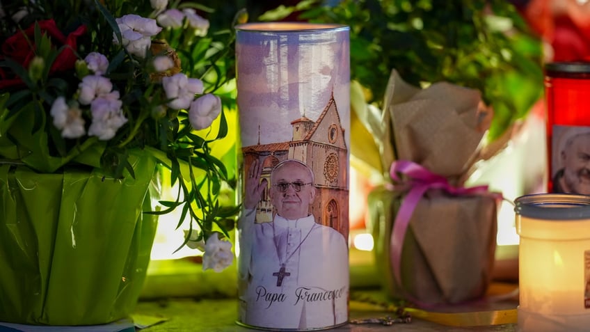 Pope Francis candles