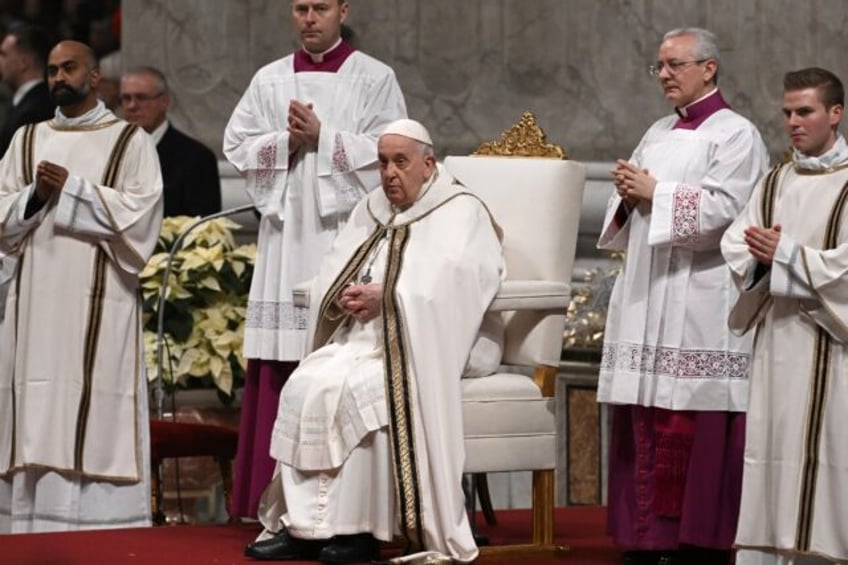 'Tonight our hearts are in Bethlehem,' Pope Francis said in his Christmas Eve mass at St. Peter's Basilica in the Vatican