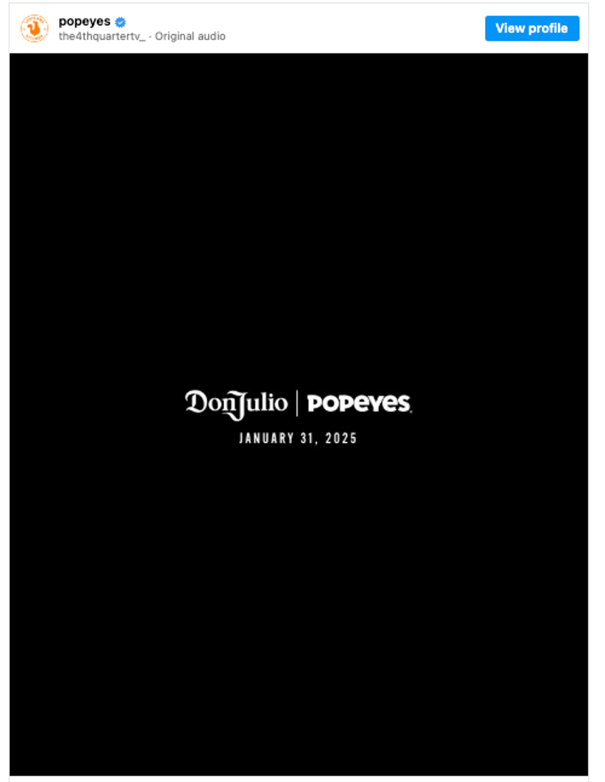 popeyes cooking up partnership with don julio in possible mass market tequila blitz to save diageo 