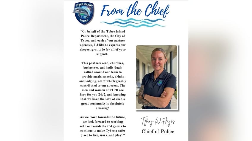 Tybee Island Police Chief Tiffanty Hayes said it was a "successful" weekend in a statement on Facebook.