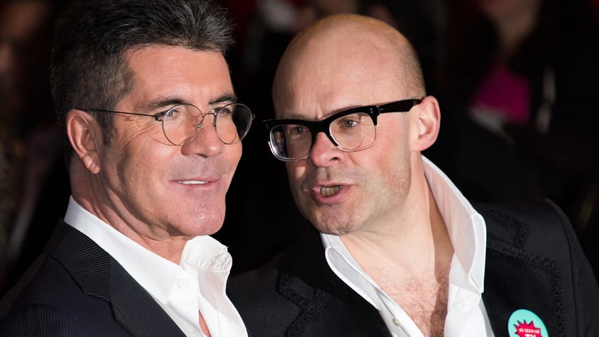 Comedian Harry Hill and Simon Cowell