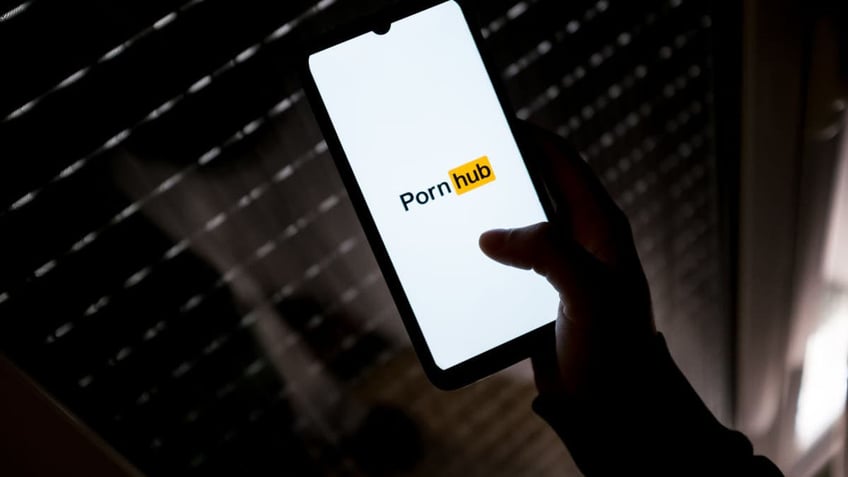 PornHun logo on a phone