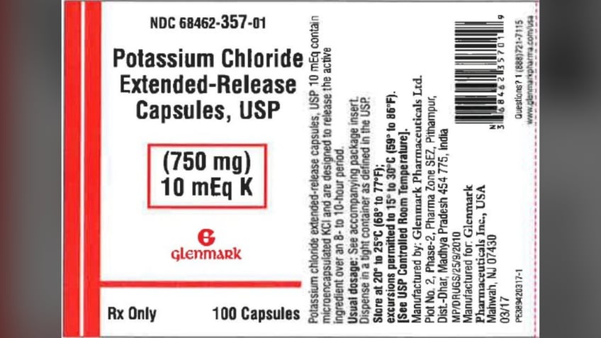 POTASSIUM CHLORIDE LABEL