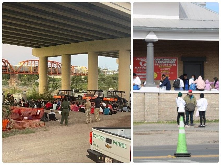 CBP officials clean up migrant encampment ahead of congressional delegation. (File Photos: Randy Clark)