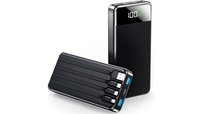 A power pack with built-in cables. 