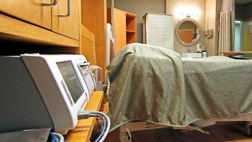 A maternity room is seen in a hospital maternity ward in Mississippi.