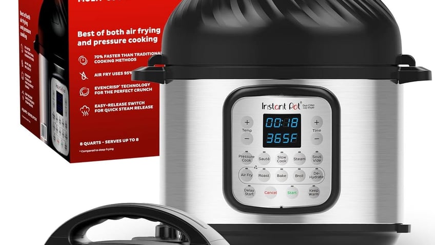 Pressure cook and air fry with the same appliance.
