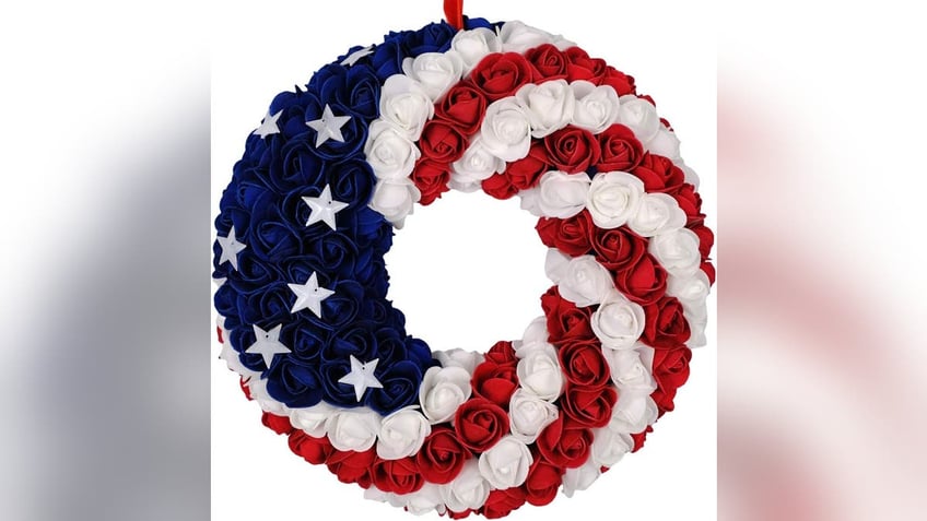 Hang a wreath to show your patriotism all year. 