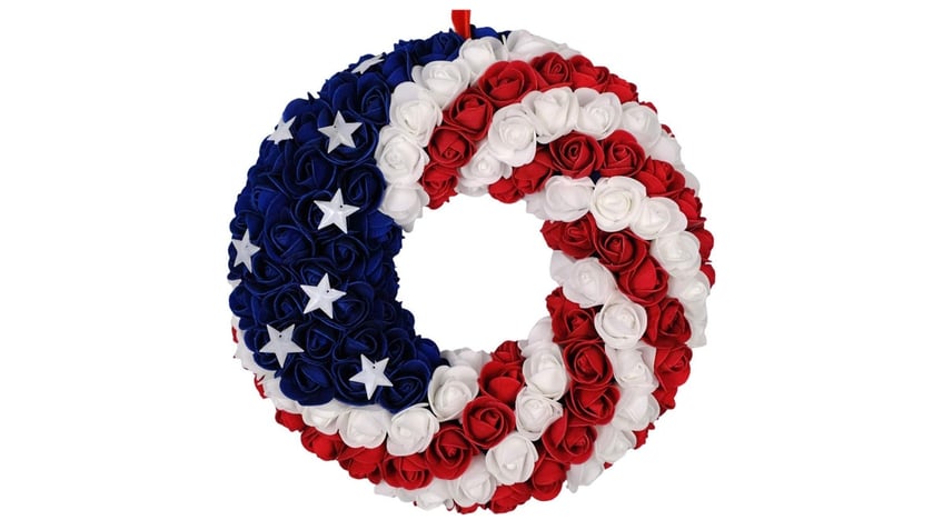Hang a wreath to show your patriotism all year. 