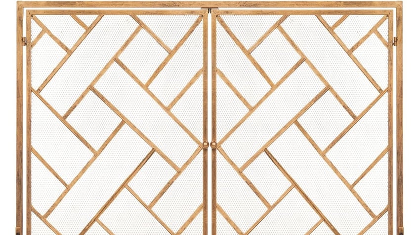 A stylish decorative fireplace screen at Amazon will elevate the look of your room and keep embers in.