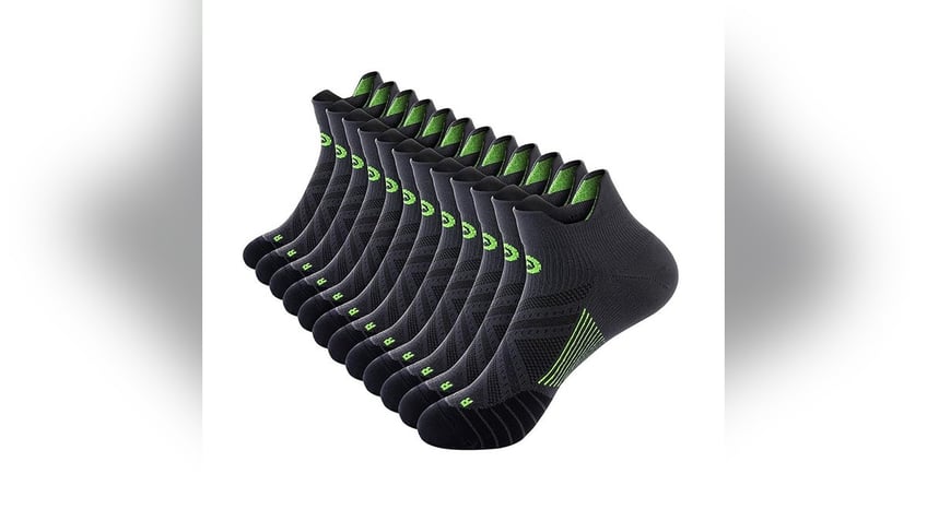 These socks won't fall down, no matter how much you run. 