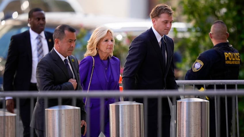 First lady Jill Biden arriving at federal courthouse