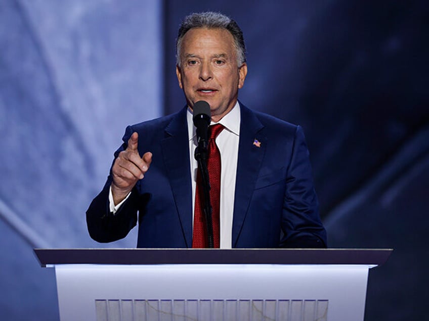 Businessman Steven Witkoff speaks on stage on the fourth day of the Republican National Co