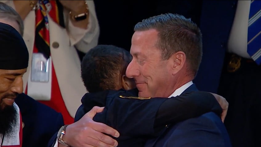 D.J. Daniel joined President Trump at the Joint Session—a 13-year-old battling cancer who has been sworn in as an honorary officer over 900 times.