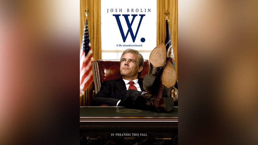 The movie poster of "W." starring Josh Brolin.