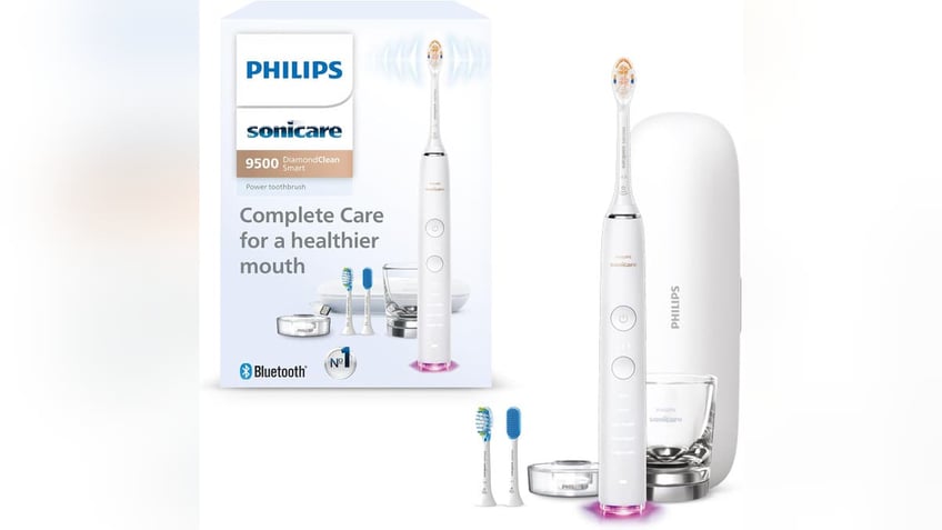 This toothbrush comes with a sleek charging glass and a USB travel case.