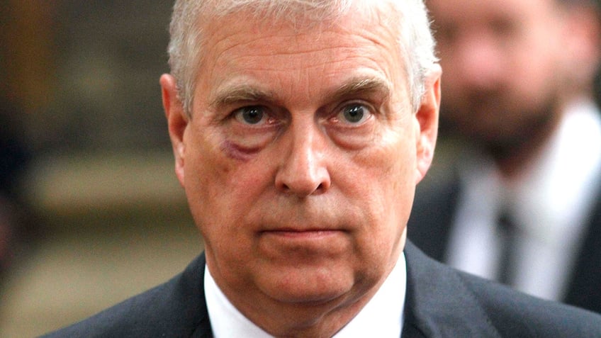 A close-up of Prince Andrew