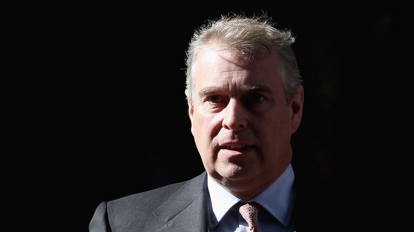 Prince Andrew frowning