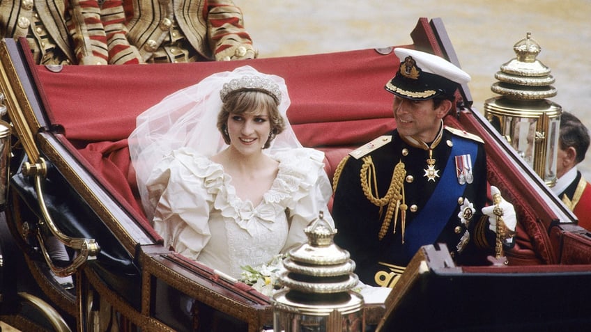 Princess Diana and Prince Charles on their wedding day