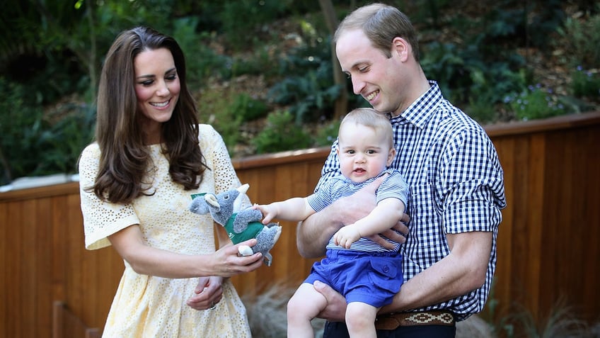 Princess Catherine, Prince William and Prince George in Australia.