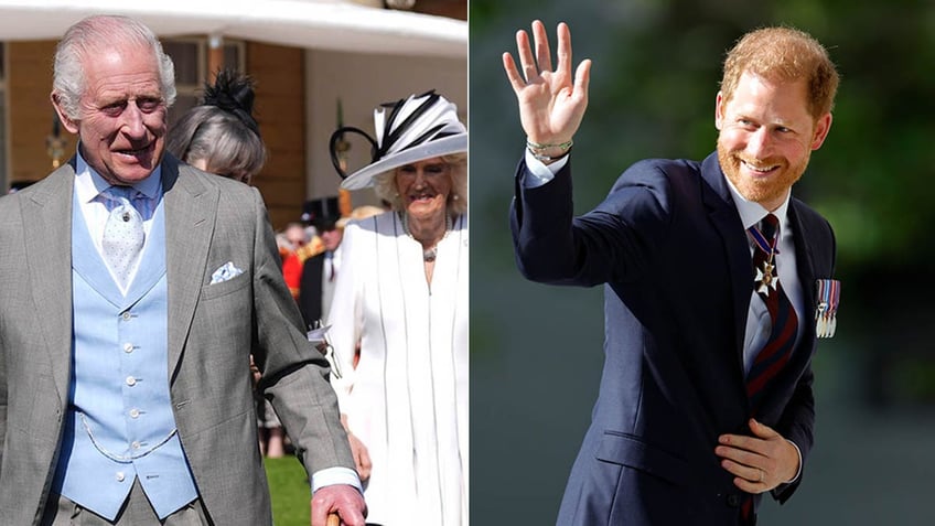 charles and camilla at garden party/harry at invictus games