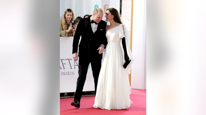 Prince and Princess of Wales arrive at BAFTAs