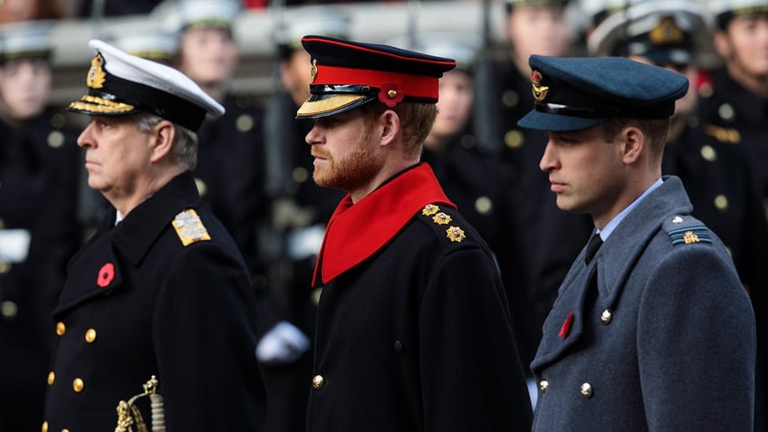 Prince Andrew, Prince Harry and Prince William