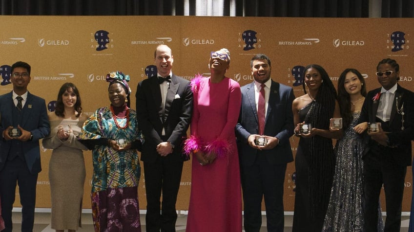 Prince William with some of the Diana Legacy Award winners