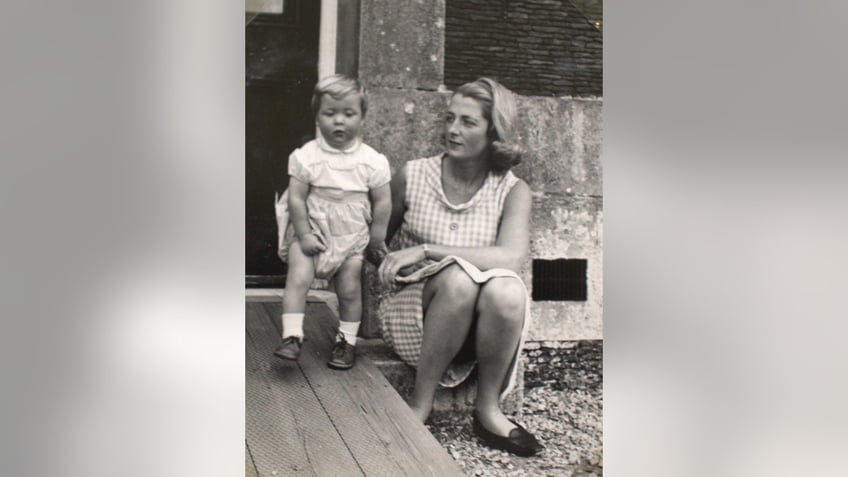 A young Charles Spencer with his mother