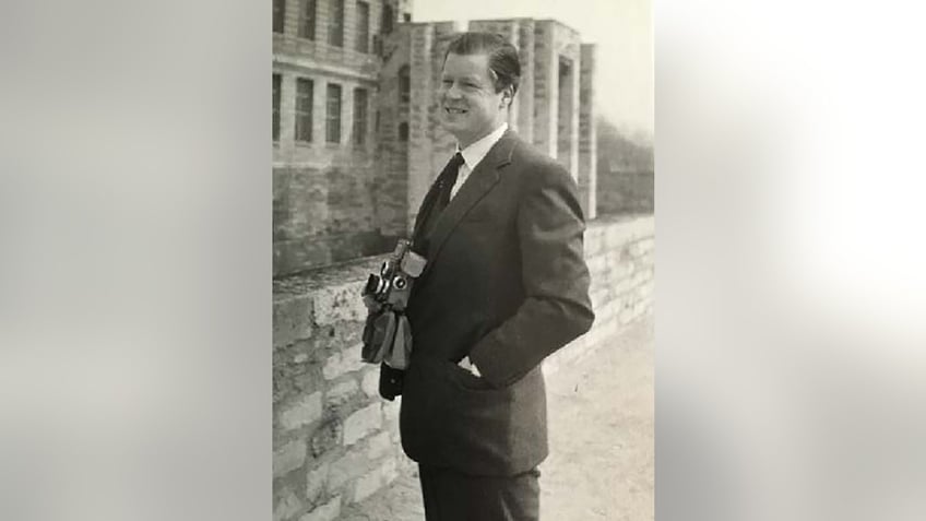 A black and white photo of Charles Spencers father