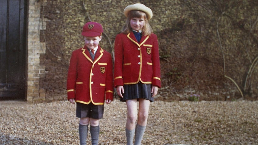 Charles Spencer and Princess Diana in matching outfits