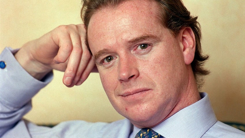 A close-up of James Hewitt wearing a blue shirt