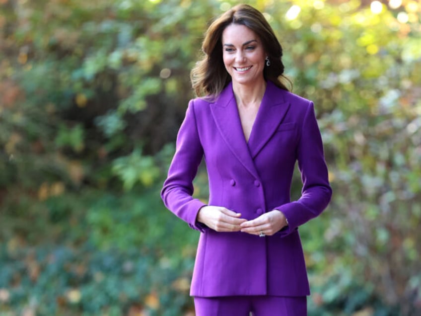 LONDON, ENGLAND - NOVEMBER 15: Catherine, Princess of Wales arrives at the Shaping Us National Symposium at the Design Museum on November 15, 2023 in London, England. The symposium event, hosted by the Princess of Wales and The Royal Foundation Centre for Early Childhood, brings together leaders and specialists to …