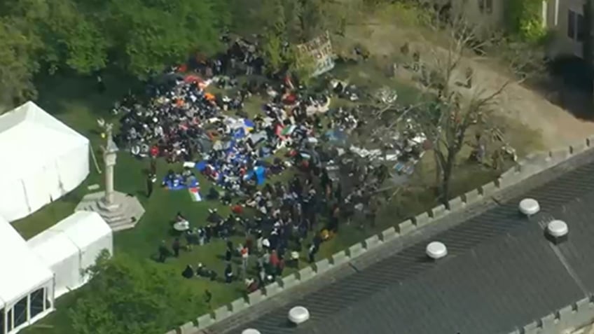 Princeton-Pro-Palestinian-Encampment-aerial-shot