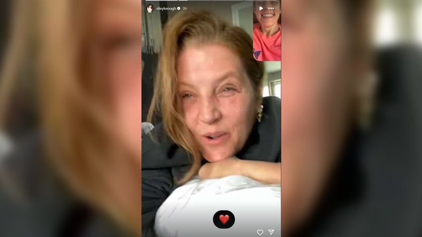 Lisa Marie Presley and Riley Keough screenshot FaceTime call.