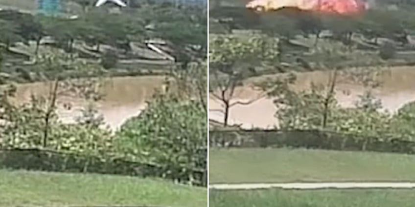 private jet in malaysia crash lands along highway killing 10 video